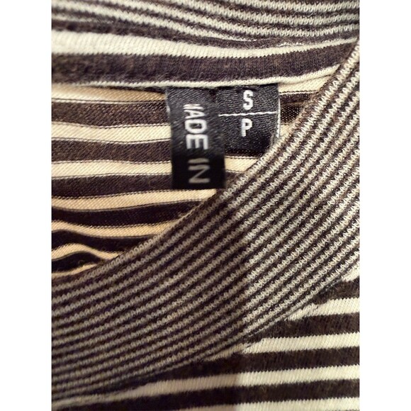 The Kooples France T-Shirt Mens Size S Black White Striped Crewneck Crest Patch - Picture 4 of 5